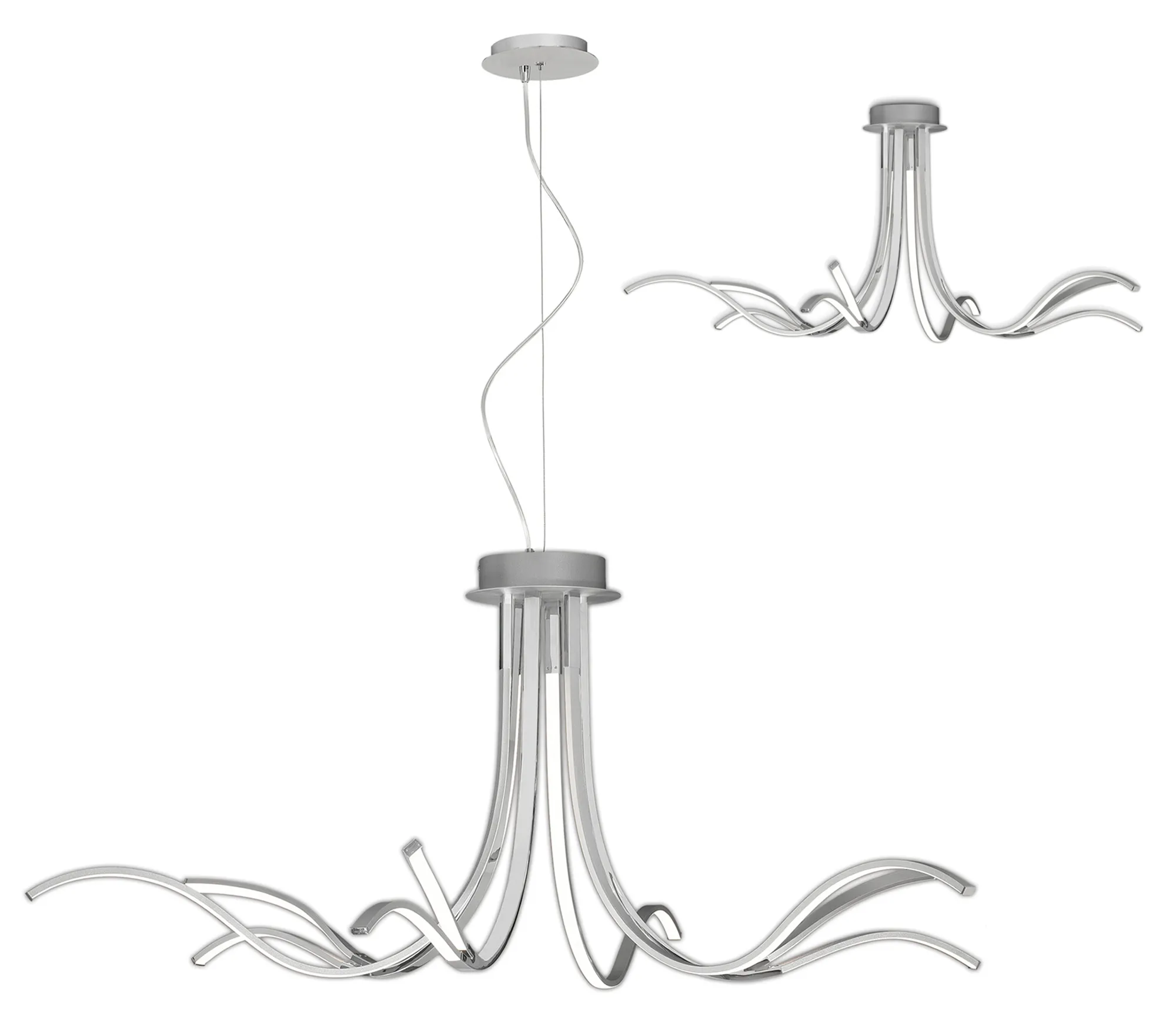 Corinto Ceiling Lights Mantra Multi Arm Fittings Corinto Ceiling Lights Mantra Multi Arm Fittings